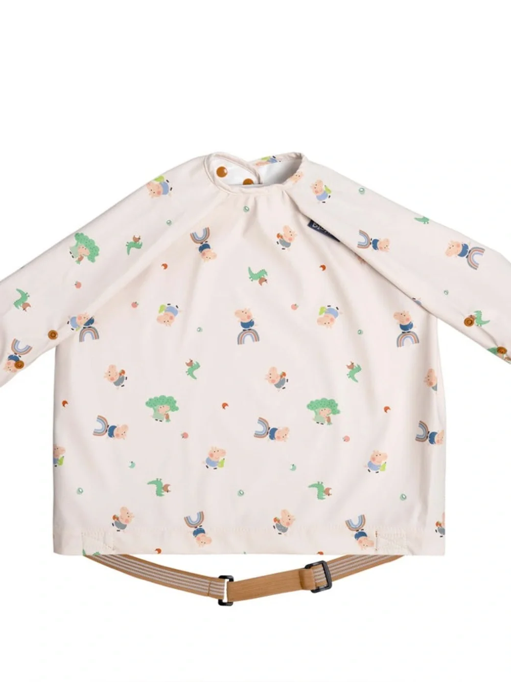 BiBADO Long Sleeve Coverall Weaning Bib George Peppa Pig 6-36 Months Waterproof